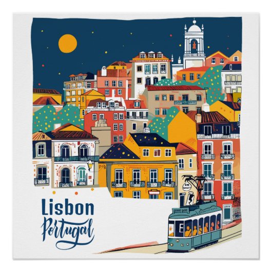 Poster Lisbonne Portugal (Devant)