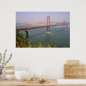 Poster Lisbonne Portugal 25 de Abril Bridge River Tejo (Cuisine)