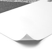 Poster Lisbonne - Portugal Carte de ville crayon (Coin)