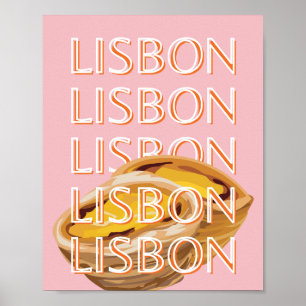 Poster Lisbonne Travel Art, Pastel, Portugal