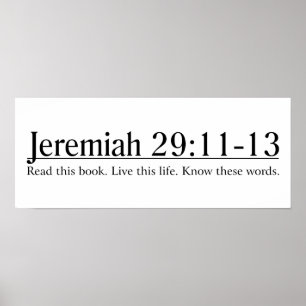 Poster Lisez la Bible Jérémie 29:11-13