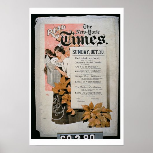 Poster 'Lisez le New York Times' (litho couleur) (Devant)