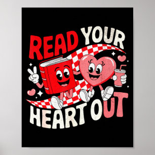 Poster Lisez votre cœur pour la Saint-Valentin Retro Ense