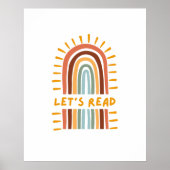 Poster Lisons Boho Rainbow Classe École à la maison  (Devant)