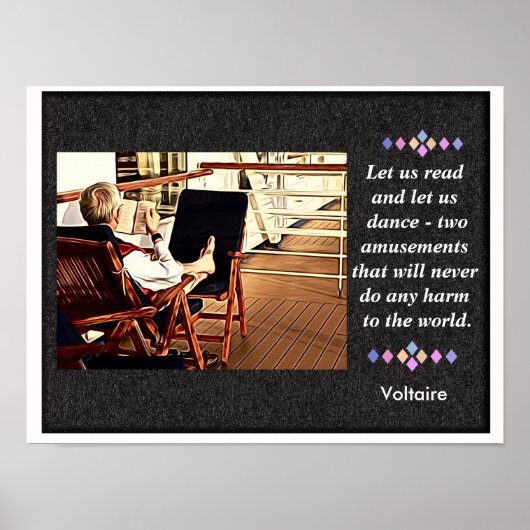 Poster Lisons, dansons - Citation de Voltaire ~Impression (Devant)