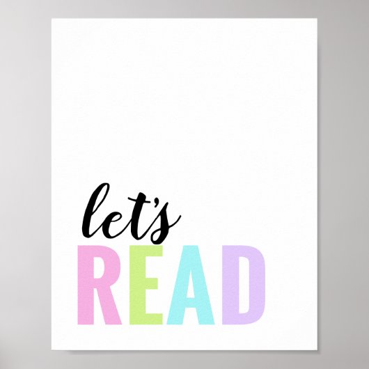 Poster Lisons Playroom Pastel Rainbow (Devant)