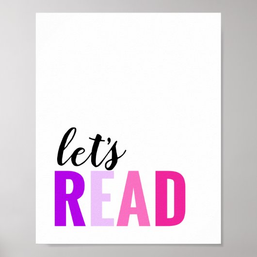 Poster Lisons Salle de Jeux Rose Violet (Devant)