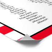 Poster Liste alphabétique de 50 États américains (Coin)