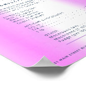 Poster Liste de Prix de Menu de Dessert Dégoulinant de Pa (Coin)