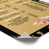 Poster Liste de prix du Salon de Beauté des Ongles Marbre (Coin)