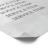 Poster Liste de prix du Salon de beauté Vintage (Coin)