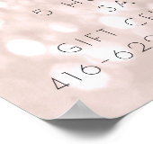 Poster Liste de Prix Épilation Électrolyse Rose Beauty1 (Coin)