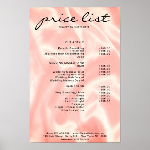 Poster Liste de prix moderne et élégante