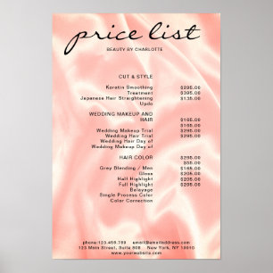 Poster Liste de prix moderne et élégante