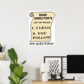 Poster Liste des règles du directeur de bande (Bureau à domicile)