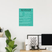 Poster Liste des services de massage BLUE (Bureau à domicile)