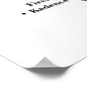 Poster Liste personnalisée pour Eva (Coin)