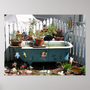 Poster Lit à fleurs