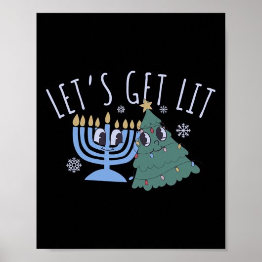 Poster Lit Chrismukkah Hanoukka Noël Match (Devant)