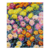 Poster Lit de Chrysanthemums par Monet (Devant)