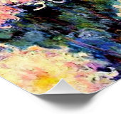 Poster Lit de Chrysanthemums par Monet (Coin)