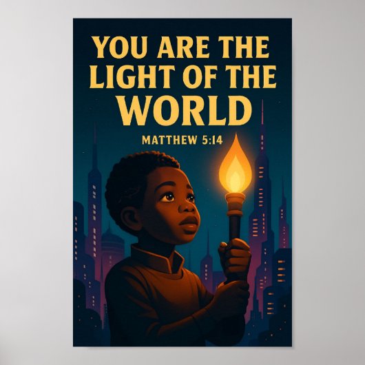 Poster Lit de séjour - Matthieu 5:14 (Devant)