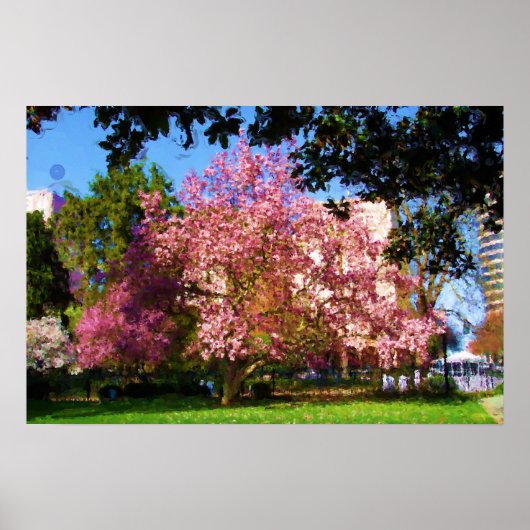Poster Lit Magnolia Trois Postes (Devant)