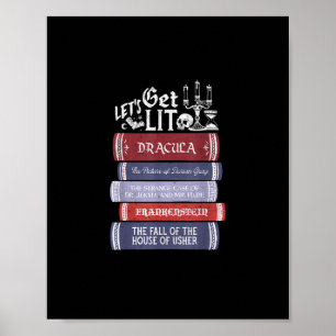 Poster Lit - Vintage Horror Book Lover Bookworm