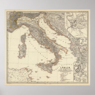 Poster L'Italie, citerior de Gallia, Illyricum, Sicilia