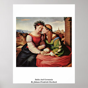 Poster L'Italie et le Germania par Johann Friedrich