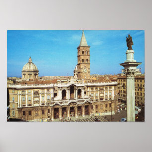 Poster L'Italie vintage, église de S Maria Maggiore Rome