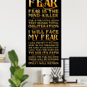 Poster Litanie contre la peur (Bureau à domicile)