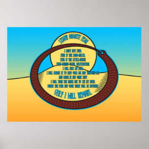 Poster Litany Against Fear