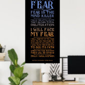 Poster Litany Against Fear Dune 2021 (Bureau à domicile)