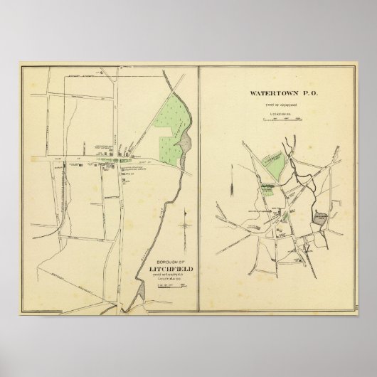 Poster Litchfield, Watertown (Devant)