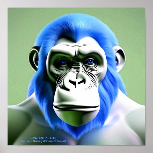 Poster LITE EXISTENTIELLE Ape Blue (Devant)