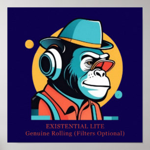 Poster LITE EXISTENTIELLE Toon Chimp