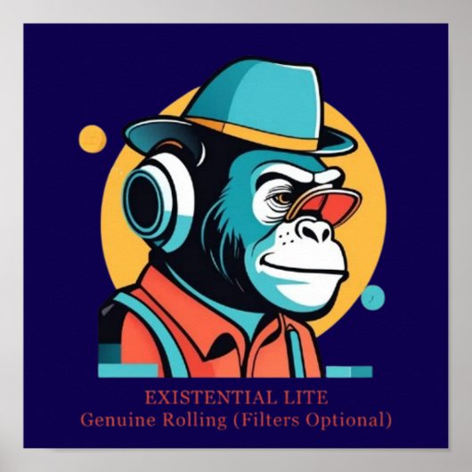 Poster LITE EXISTENTIELLE Toon Chimp (Devant)