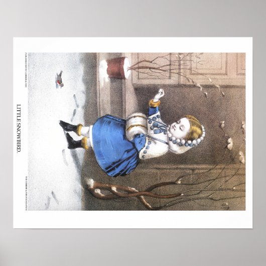 Poster Lithographe Currier & Ives : Little Snowbird (Devant)