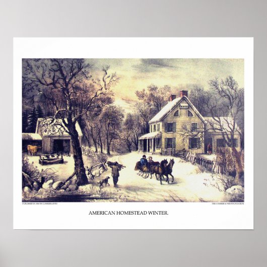 Poster Lithographie : American Homestead Wint (Devant)