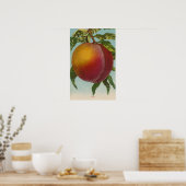 Poster Lithographie de chromo de fruits de PeachFruitStat (Cuisine)