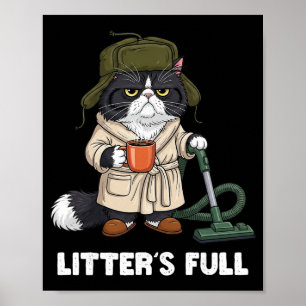 Poster Litière de chat drôle est pleine parodie amateurs