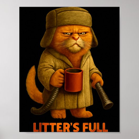 Poster Litter’s Full Cat Parody Tee (Devant)