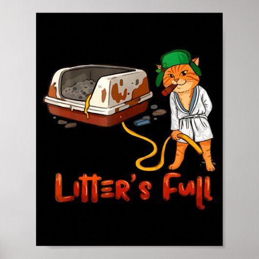 Poster Litter’s Full Funny Cat Lovers Christmas Xmas Mpy (Devant)