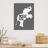 Poster Littéralement le moins drôle de cadeau d'éléphant  (Cuisine)