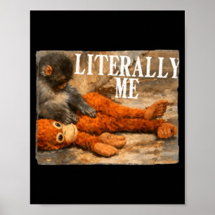 Poster Littéralement moi singe frappe bébé singe et peluc