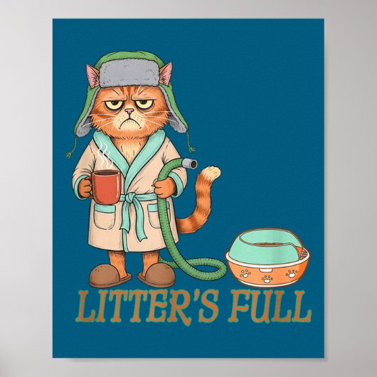 Poster Litters Full Funny Cat Lovers Christmas Funny Gift (Devant)