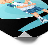 Poster Little Badminton Player Jeu De Navette Pour Garçon (Coin)