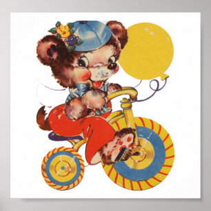 Poster Little Bear on Trike