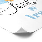 Poster Little Boo bleu fantôme Halloween Douceurs et fria (Coin)